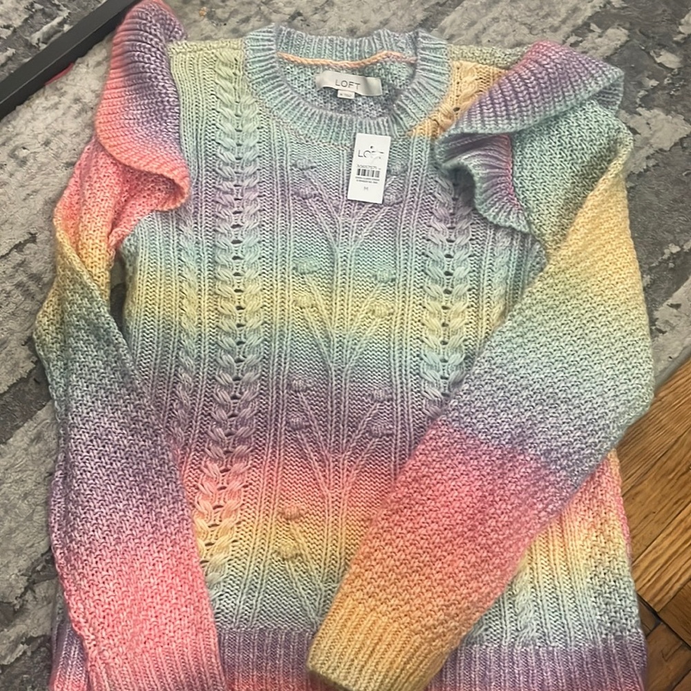 COPY - NWT tie dye LOFT sweater. size medium.